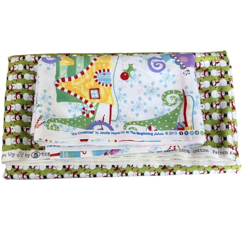 OOP Christmas Fabric Moda Riley Blake In Beginning Quilting Cotton Lot 11 Yards